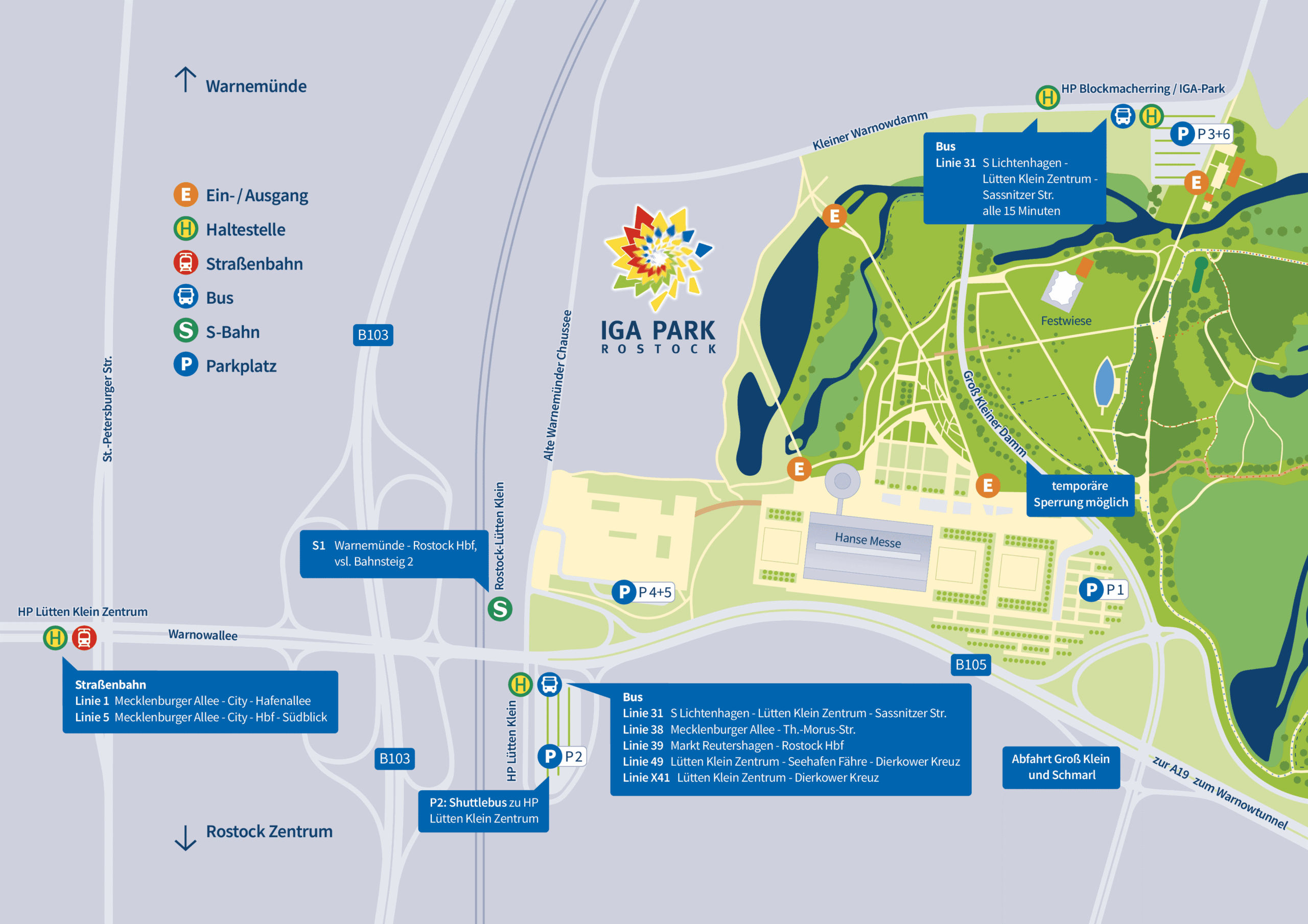 Geländeplan IGA Park Rostock Konzerte 2025 Besucherinformation